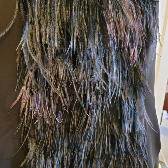 Navy Blue Feather Formal Tank - Picture 4 of 5